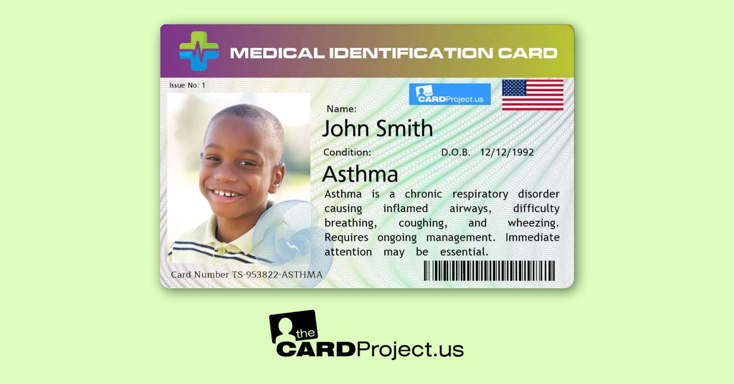 Asthma Premium Medical Card (FRONT)